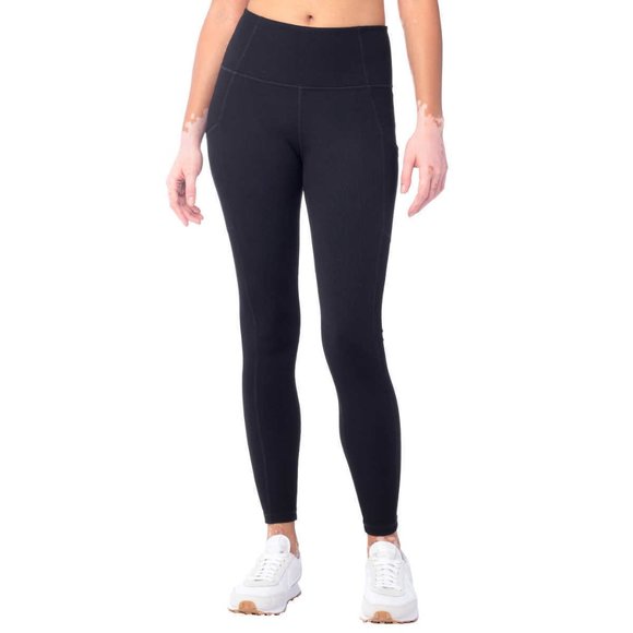 lukka Pants - Lukka Lux Women's Ribbed Leggings Black Ribbed Moisture-Wicking - Size Small